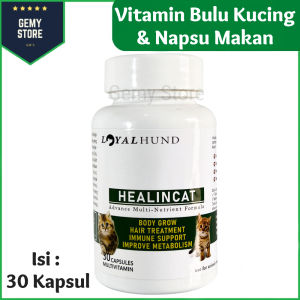 Healincat Vitamin Kucing Bulu dan Penambah Nafsu Makan Imunitas Daya Tahan Tubuh Hewan