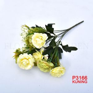 FA Bunga Mawar Buatan dengan Bahan Sutra untuk Hiasan Dekorasi Bunga Hias P3166