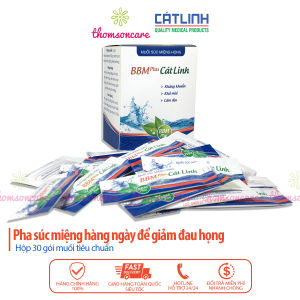 Muối súc miệng BBM Plus Hộp 30 gói Mẫu mới pha súc miệng giúp hết khô mũi vào thời tiết hanh khô mũi chảy máu cam vệ sinh mũi giảm hôi miệng giảm đau họng vệ sinh răng miệng hết chảy nước mũi ngạt mũi do cảm cúm hắt hơi dị ứng mùi nghẹt mũi xoang