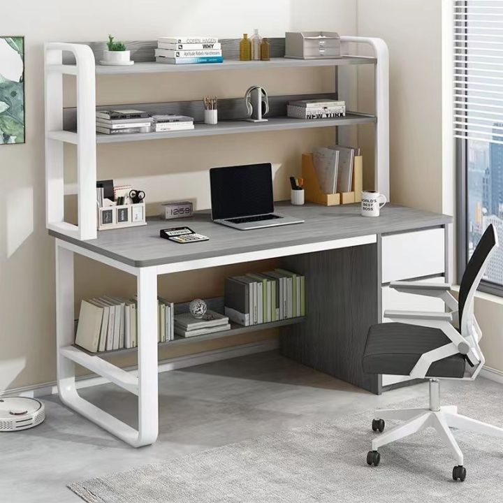 Home Office Desks Study Table With Shelves Bookshelf Kids Computer Desk ...