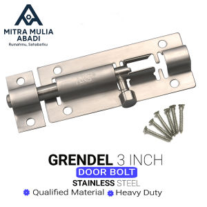 Grendel Slot Pintu Jendela 3 Inch l 75cm l Selot Stainless + Skrup