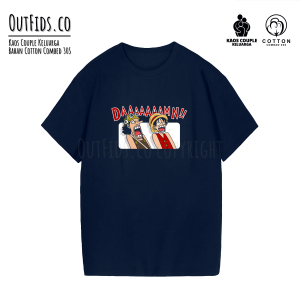 OUTFIDS.CO | KAOS COUPLE ANAK DAN AYAH IBU KARAKTER KARTUN/ANIME/MANGA/SUPERHERO ONE PIECE DAAAMN LUFFY & USOPP  | COTTON COMBED 30S | KAOS PREMIUM | KAOS DISTRO