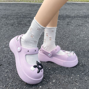 NDDshop สุดฮิต📌รองเท้าหัวโตเวอร์ชั่นใหม่ รองเท้าแฟชั่นผู้หญิง สุดเก๋ สุดน่ารัก สุดเกาา 🪅พร้อมส่งโทนสีพาสเทลแสนหวานมีสายรัดเท้าใส่สบ