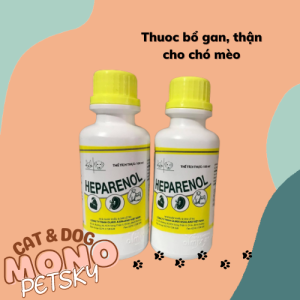 Heparenol hỗ trợ bổ gan bổ thận thải độc tố mát gan cho chó mèo 100ml