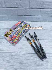 (PROMO) 12 Pcs Pulpen Gel Kenko K-1 05 mm Warna Biru dan Hitam / pulpen cetek Berkualitas ISI PER [6/12 PCS]