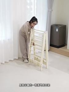 Rak Pengering Pakaian Lipat Tebal dan Kokoh Rak Pengering Mobile untuk Pengaan di Rumah