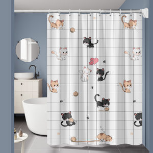 【MIEM-STORE】❤ม่านห้องน้ำ ผ้าม่านห้องน้ำ ห้องอาบน้ำ ม่านห้องอาบน้ำ ม่านพลาสติก ผ้าม่านกันน้ำ มี4ลายให้เลือก ขนาด180*180cm ❤shower curtain❤