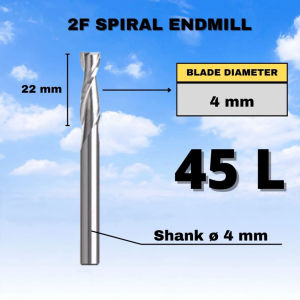 ms7 End Mill Spiral 2 flute 4 mm Carbide endmill spiral 2F 4mm