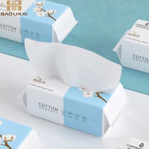 50Pcs Disposable Face Towel Tissue thickened and widened Clean Face Towel Makeup Remove Towel Facial Tissue 100% Cotton pearl net clean facial cleanser