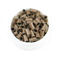 3.5mm Long Copper Flared Flaring Micro Rings Tube Euro Locks for Feather Human Hair Extensions Tools Accessories (2500Pcs Mix Color). 