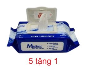 Mua 5 tặng 1 được 6 gói Khăn ướt lau bếp lau vật dụng đa năng Matinee 80 tờ