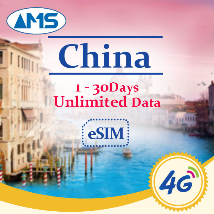 China eSIM 130 Days Unlimited Data China SIM Card 5G High Speed Data China Prepaid sim