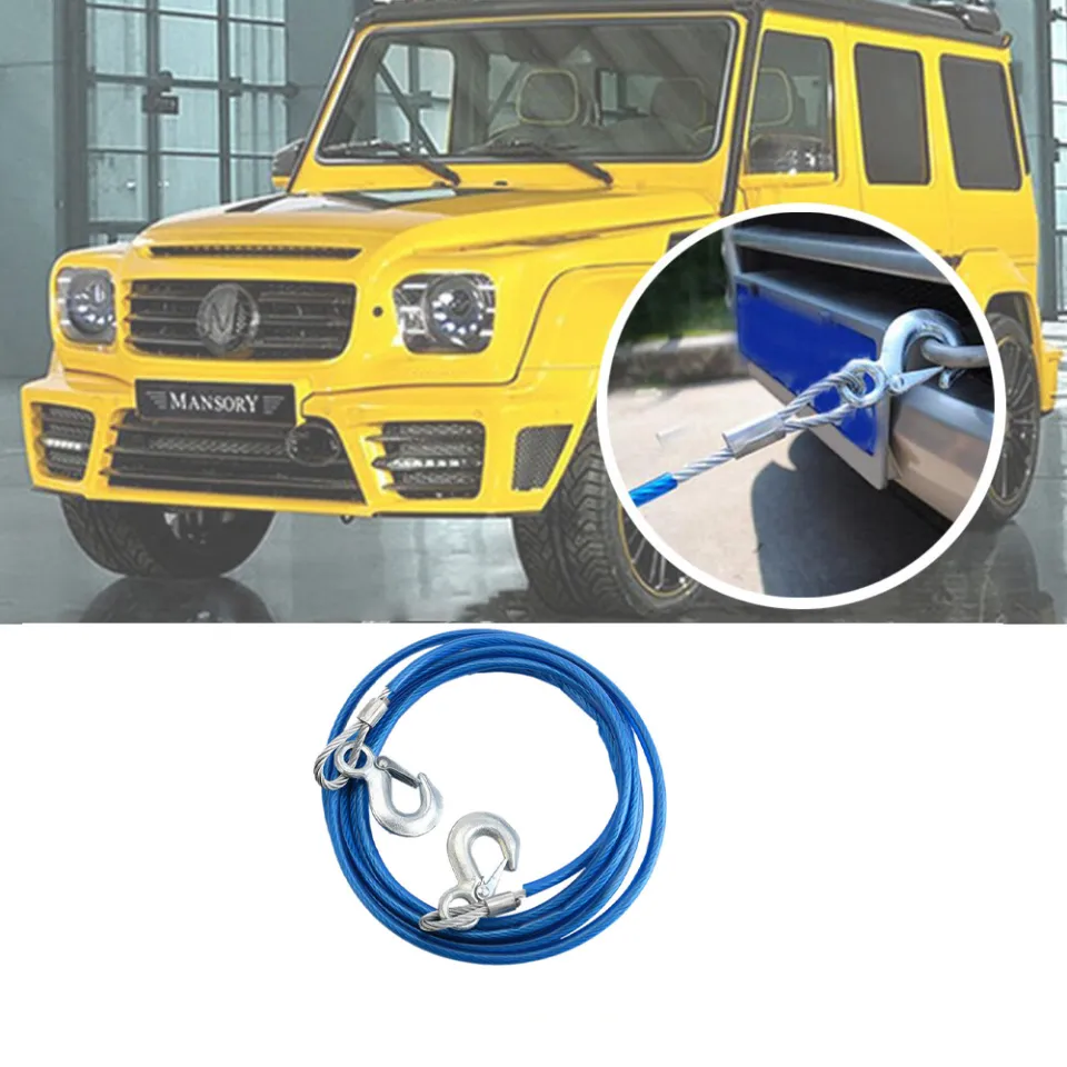 Car Tow Rope Nylon Tow Strap With Hooks Heavy Duty Car Towing Rope 5M/7000  Kg For Car Truck SUV