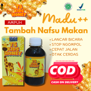 Madu Anak TS Kids Honey Vitamin Nafsu Makan Anak Obat Anak Cepat Jalan Pelancar Bicara Anak Stop Ngompol Vitamin Kecerdasan Otak Anak Penggemuk Badan Permanen BPOM