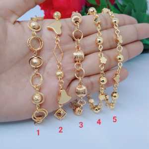 gelang Rante perhiasan aksesoris Titanium Tembaga Xuping Rodium Perhiasan lapis emas 1824 karat