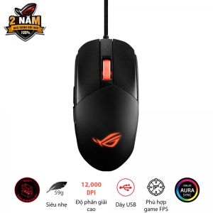 Chuột chơi Game có dây Asus ROG Strix Impact III / USB/ RGB/ ĐEN - Hàng Chính Hãng