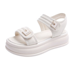 Summer New Open Toe Womens Shoes Velcro Beach Shoes Student Casual One Strap Sandals Women