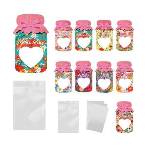 9/18Pcs Happy Mothers Day Candy Gift Bags Drift Bottle Greeting Wedding Party DIY Chocolate Cookie Packaging Bag