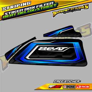 STICKER BOX FILTER BEAT DELUXE - STREET / STRIPING PELINDUNG BOX FILTER BEAT DELUXE - BEAT STREET