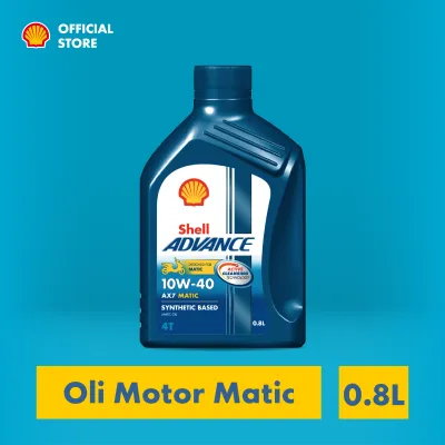 Oli Motor Shell Advance AX7 10W-40 (0.8L) – Synthetic Pelumas Mesin Motor Matic Harian Lebih Bersih & Tahan Lama