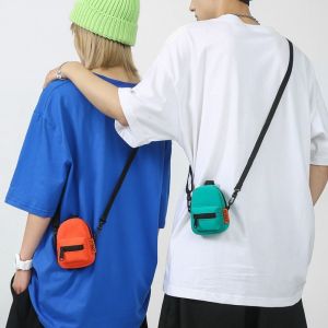 COSE Retro Portable Fashion Mini Backpack For Men Canvas Coin Purse Card Holder Female Handbag Small Bag Mini Wallet Small Crossbody Bag Women Shoulder Bag