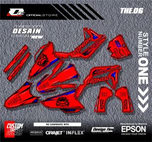 THE.06 DECAL CRF 450 SUPERMOTO FULL BODY- STICKER VARIASI CRF450 TERBARU DESIGAN ARTLEX KEREN BISA COD