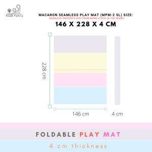 RaaB Family™ High Density Foldable Vegan PU Leather Seamless Playmat (145 x 190 x 4 cm) or (146 x 228 x 4 cm) Model: MPM1/2 (SL)