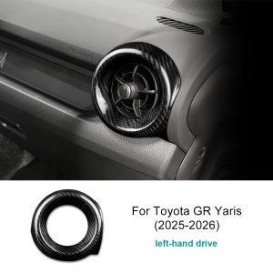 KUNGKIC Hard Carbon Fiber For Toyota GR Yaris 2025 2026 LHD RHD Passenger Side Dashboard Air Vent Decor Trim Cover Car Interior Accessories