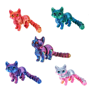 Compact Articulated Kitten Fidgets Toy Durable and Engaging Stress Relief for Kids and Adults Anywhere
