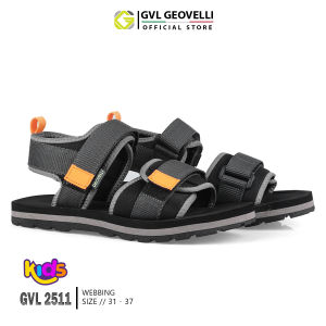 Sandal Anak Laki-laki Geovelli Zaxea Classic Datar Tumit Tinggi Motif Abstrak Warna Netral