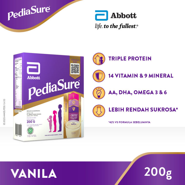 PediaSure Vanila 200 g (1-10th) - Nutrisi Pertumbuhan