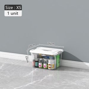 COLOGO 🥇 Transparent Storage Box Kotak Simpanan Roda Storage Box with wheels Storage Container with lid