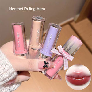 JIANGZHIB CAPPUVINI กระจกเคลือบริมฝีปาก ความชุ่มชื้นและสีง่ายปกปิดริ้วรอยริมฝีปากลิปสติก Waterlight