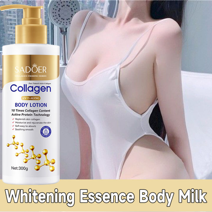 SADOER Collagen Whitening Body Lotion Anti-Wrinkle Essence Body Lotion Dry Skin Deep Moisturizing Whole Body Care Anti-aging Improve Dry Skin Hydrating Cream