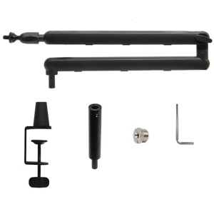 360 Degree Rotating Microphone Boom Arm Stand Aluminum Construction For Phone Tablet Live Streaming Recording