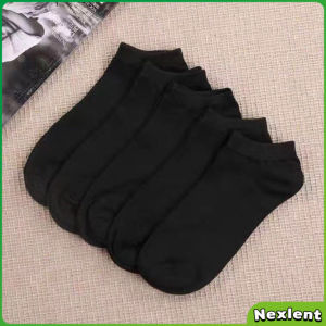 Nexlent Mens Cotton Socks Invisible Socks Foot Socks For Men 3 Colors Black/White/Grey