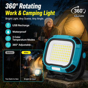 LED Mobile Work Light Portable Camping Light Multi Level Rotating Design All Scenario Outdoor Indoor Lighting