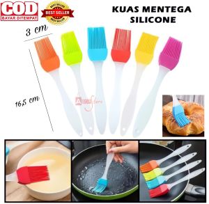 ( BISA COD ) PROMO KUAS SILICON TAHAN PANAS / KUAS DAPUR / KUAS KUE / KUAS MENTEGA / KUAS BBQ / FOOD BRUSH / KUAS SILICON FOOD GRADE / KUAS SILIKON WARNA WARNI
