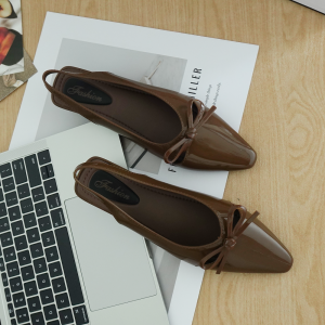 Full Exquisiteness! Bow-Knot Pointed Toe Shallow Mouth Mary Jane Shoes