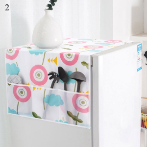 Refrigerator Top Cover Fridge Dust Cover Waterproof Storage Pockets Kitchen Organizer Home Use