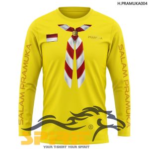 kaos salam pramukacustom sablon kaos hari pramuka catton combad 24S pria wanita free nama