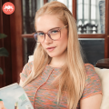 MetroSunnies Fox Specs / Anti Radiation Glasses for Women and Men / Photochromic / Eyeglasses Replaceable Lens / Blue Light Eyewear / Metal Frame. 