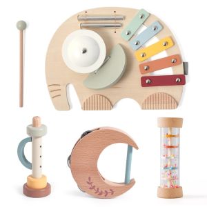 1Set Wooden Montessori Xylophone Toy Baby Percussion Musical Instrument Early Educational Plaything for Children 0-3 Years2026
