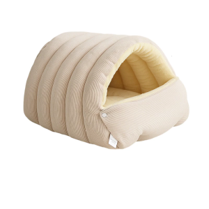 Stress Relief Enclosed Cats Bed Machine Washable Cover Soft Velvets Fabric Nonslip Base Compacts Indoor Pet Hideaway