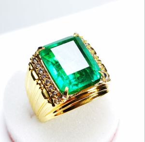 Batu permata Green Zambrud colombia octagon chatam kristal top LUSTER PLAYING