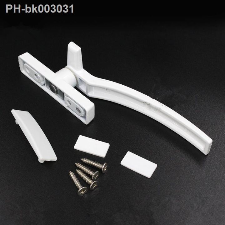Aluminum Alloy Window Handle – Left Hand, Flat Open External Push Casement Security Lock Hardware, 4-Pack With Screws