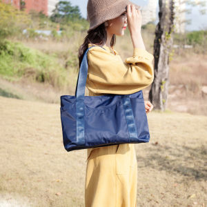 Cross-border waterproof nylon tote bag large-capacity shoulder handbag simple large cloth bag travel bag wholesale