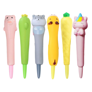 Squeeze Toy Pen Stress Relief Gel Pen Slow Rebound Decompression Pen Write Smoothly for Student Teacher Mental Worker