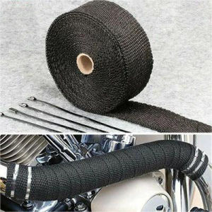 METCAR Motorcycle Exhaust Heat Tape Wrap Pipe Wrap Shields Manifold Heade