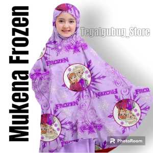Mukena anak frozen//untuk sholat motif frozen Tanpa Tas atau sajadah harga sangat murah